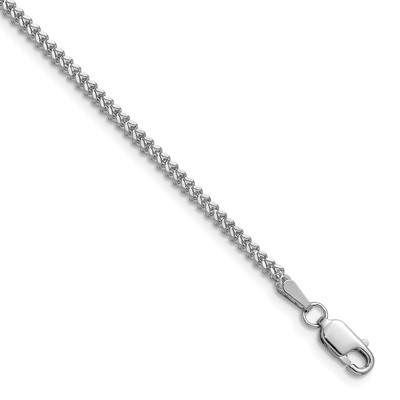 14K White Gold 20 inch 1.5mm Franco with Lobster Clasp Chain