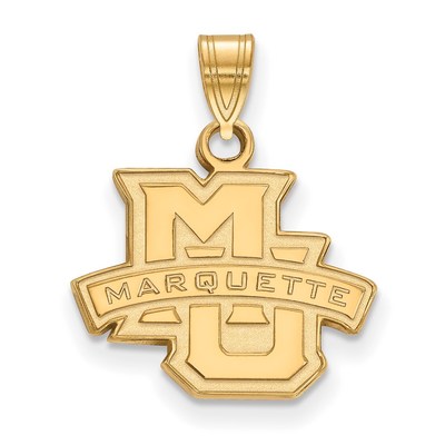 Sterling Silver Gold-plated LogoArt Marquette University Small Pendant