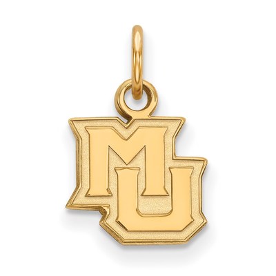 10k Gold LogoArt Marquette University M-U Extra Small Pendant