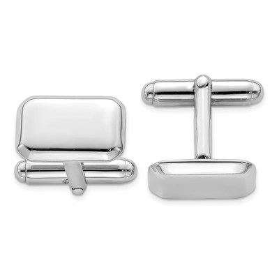 Sterling Silver Rhodium-plated Cuff Links