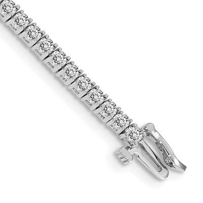 14k White Gold AAA Diamond Tennis Bracelet