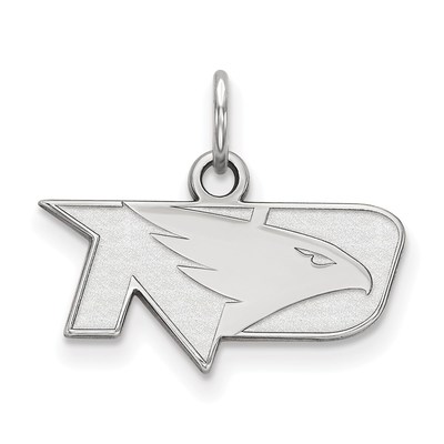 Sterling Silver Rhodium-plated LogoArt University of North Dakota Extra Small Pendant
