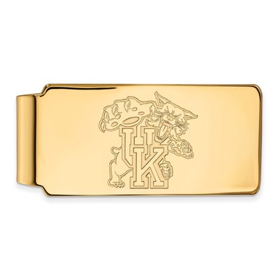 14k Gold LogoArt University of Kentucky U-K Wildcat Money Clip