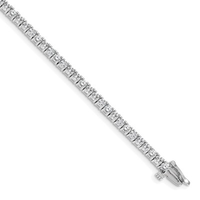 14k White Gold AAA Diamond Tennis Bracelet
