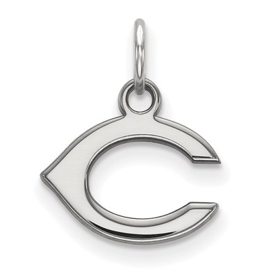 10k White Gold MLB LogoArt Cincinnati Reds Letter C Extra Small Pendant
