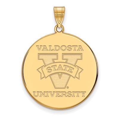 10k Gold LogoArt Valdosta State University Extra Large Disc Pendant