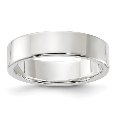 Sterling Silver 5mm Lightweight Flat Size 6 Band