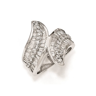 Cheryl M Sterling Silver CZ Fancy Ring