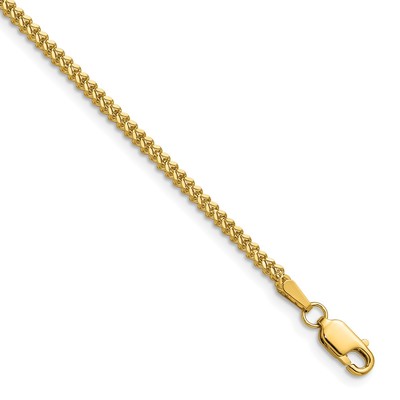 14K 18 inch 1.5mm Franco with Lobster Clasp Chain