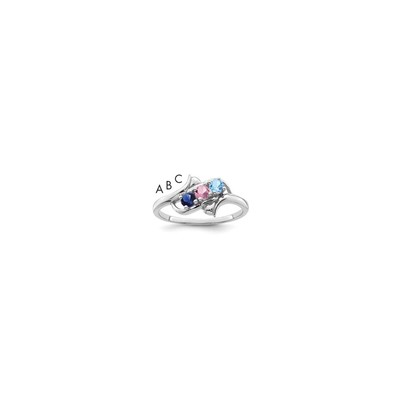 Sterling Silver Rhodium-plated Family Jewelry Mounting