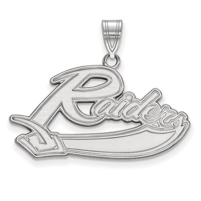 10k White Gold LogoArt Mt Union College Raiders Large Pendant