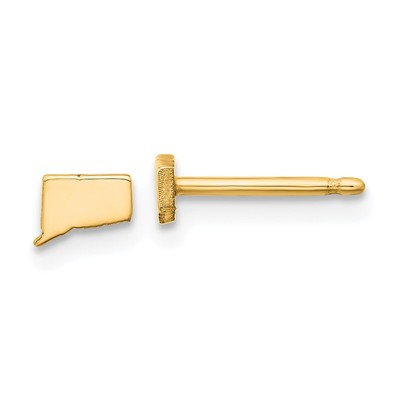 Sterling Silver/Gold-plated Connecticut State Earrings