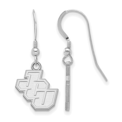 Sterling Silver Rhodium-plated LogoArt John Carroll University Small Dangle Wire Earrings