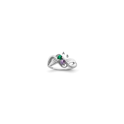 Sterling Silver Rhodium-plated Family Jewelry Mounting