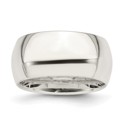 Sterling Silver 10mm Comfort Fit Size 11 Band