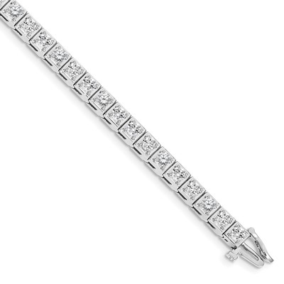 14k White Gold A Diamond Tennis Bracelet