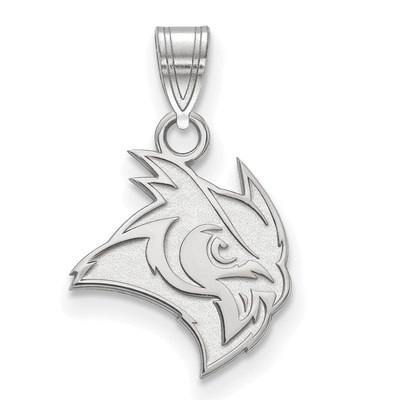 14k White Gold LogoArt Rice University Owl Small Pendant