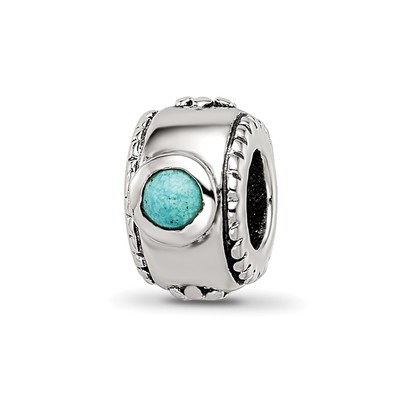 Sterling Silver Reflections Turquoise Bead