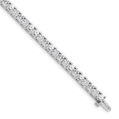 14k White Gold A Diamond Tennis Bracelet