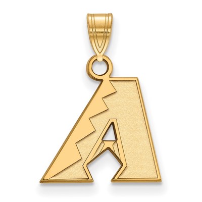14k Gold MLB LogoArt Arizona Diamondbacks Letter A Small Pendant