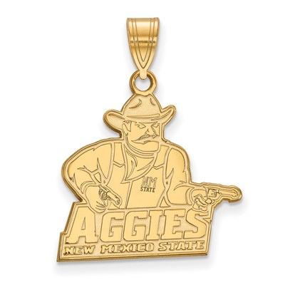 14k Gold LogoArt New Mexico State University Aggies Large Pendant