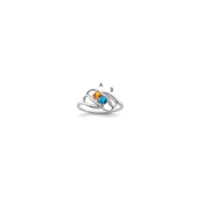 Sterling Silver Rhodium-plated Family Jewelry Mounting