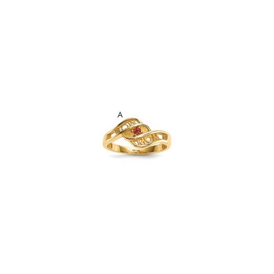 14k Synthetic family jewelry ring