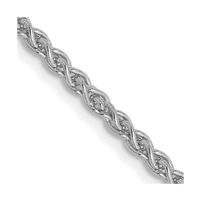 14K White Gold 30 inch 2.1mm Spiga with Lobster Clasp Chain