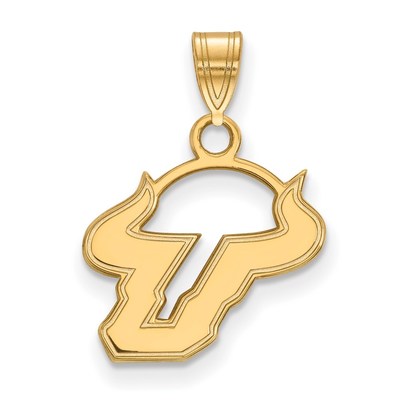10k Gold LogoArt University of South Florida Bull Small Pendant