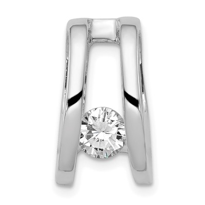 14k White Gold A 5.25mm Diamond Slide