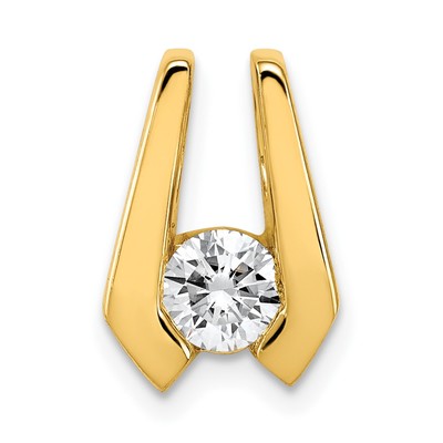 14k AAA 4.5mm Diamond Slide