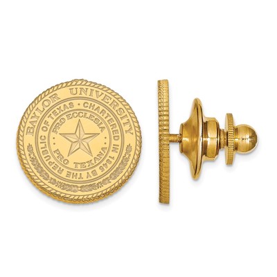 14k Gold LogoArt Baylor University Crest Lapel Pin