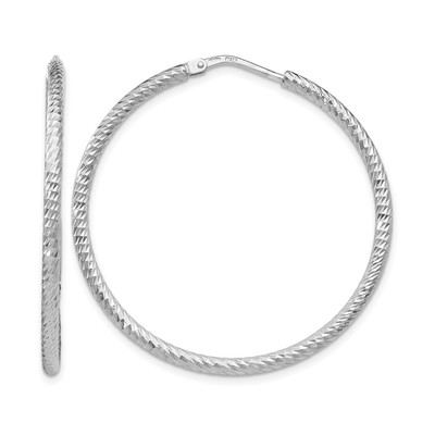 Sterling Silver D/C Endless Hoop Earrings
