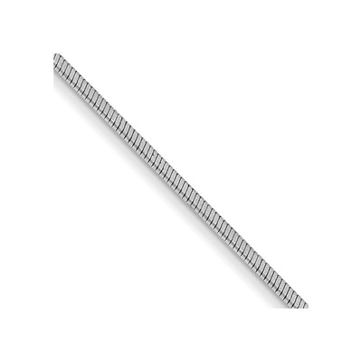 14K White Gold 20 inch .6mm Octagonal Snake with Lobster Clasp Chain