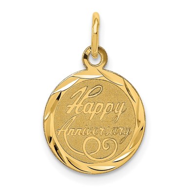 14K HAPPY ANNIVERSARY Charm