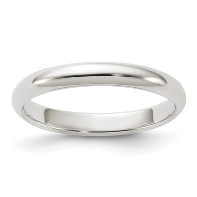 Sterling Silver 3mm Half Round Size 11.5 Band