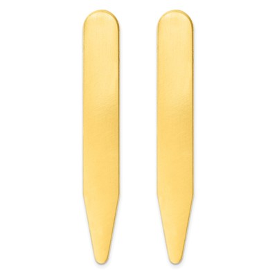 Kelly Waters Brass Pair of Two 2.5 inch Engravable Collar Stays