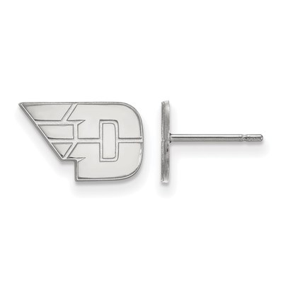 14k White Gold LogoArt University of Dayton Extra Small Post Earrings