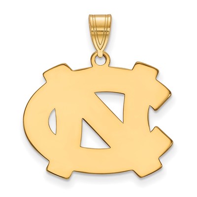 10k Gold LogoArt University of North Carolina N-C Large Pendant