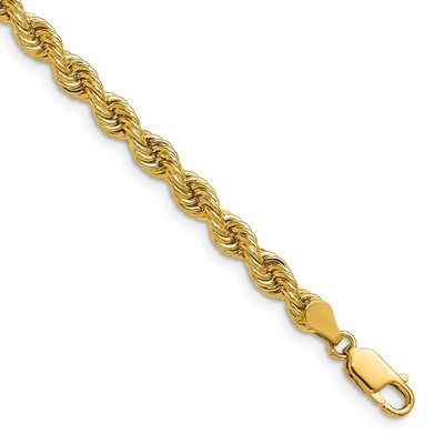 14K 20 inch 5mm Regular Rope with Lobster Clasp Chain