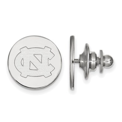 14k White Gold LogoArt University of North Carolina N-C Lapel Pin
