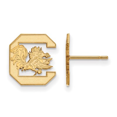 14k Gold LogoArt University of South Carolina Small Post Earrings