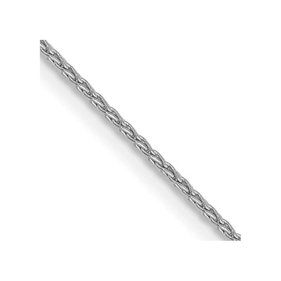 14K White Gold 14 inch 1mm Parisian Wheat with Lobster Clasp Chain