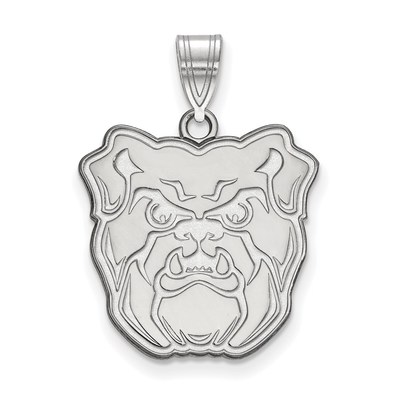 14k White Gold LogoArt Butler University Bulldog Large Pendant