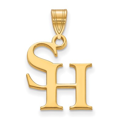 Sterling Silver Gold-plated LogoArt Sam Houston State University Medium Pendant
