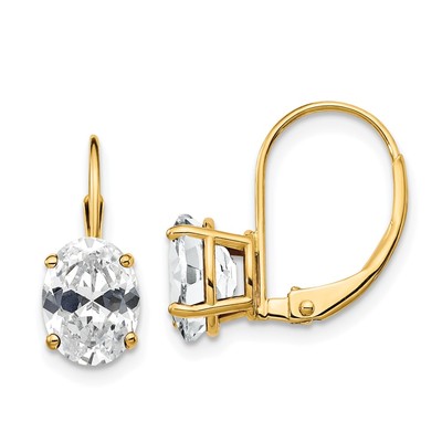 14k 8x6 Oval Leverback Earring Mounting