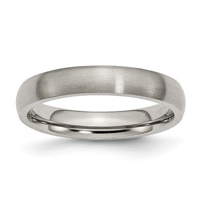 Chisel Titanium Brushed 4mm Half Round Band