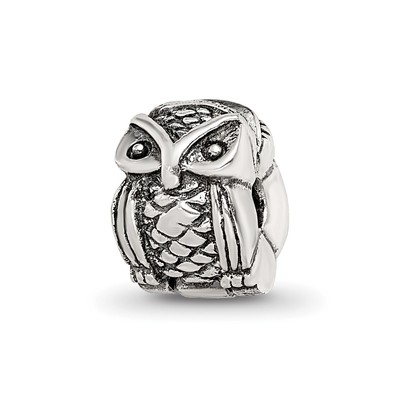 Sterling Silver Reflections Kids Owl Clip Bead