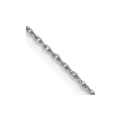 14K White Gold .8mm Loose Rope Chain