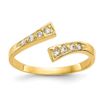 10k CZ Toe Ring